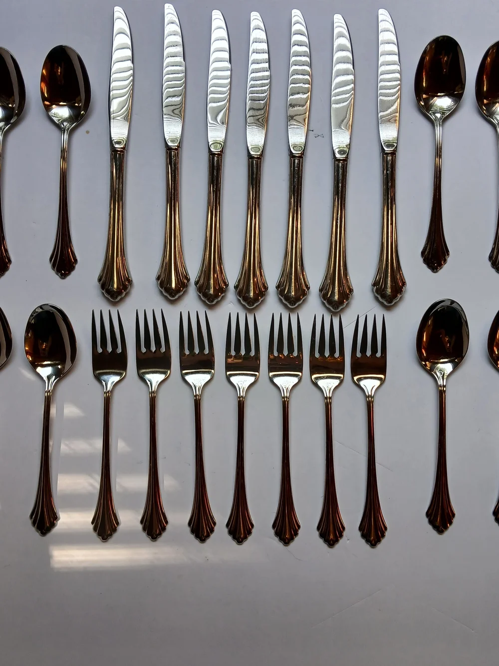 Oneida Bancroft Flatware Set - 22 Pieces Stainless Steel Great Condition